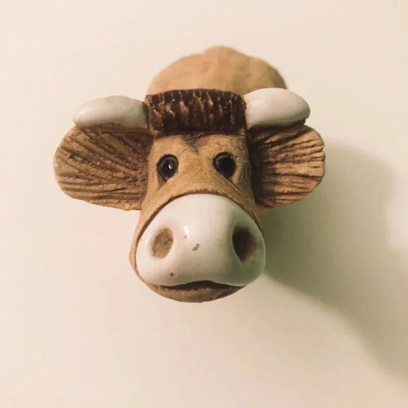 Vtg Artesania Rinconada Bull Cow Figurine  Hand Made 3 Inch Tall - Picture 11 of 13